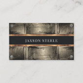 Zwart en koper industrieel visitekaartje (Voorkant)
