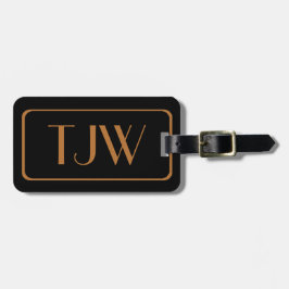 Zwart en koperkleur geparafeerde Bagagelabels