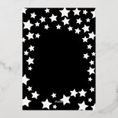 zwart en koperster Baby shower Nodig sip & see uit Folie Uitnodiging (Achterkant)