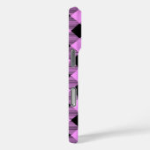 Zwart en koraal geruit Case-Mate iPhone case (Achterkant / Rechts)