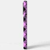 Zwart en Koraal Geruit Case-Mate iPhone Case (Achterkant / Links)