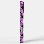Zwart en Koraal Geruit Case-Mate iPhone Case (Achterkant / Rechts)