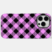 Zwart en Koraal Geruit Case-Mate iPhone Case (Achterkant (horizontaal))