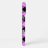 Zwart en Koraal Geruit iPhone Hoesje (Rechterkant)
