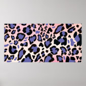 Zwart en Lavendel Leopard Print: vet en elegant Poster (Voorkant)