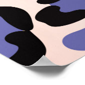 Zwart en Lavendel Leopard Print: vet en elegant Poster (Hoek)