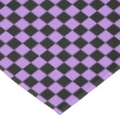 Zwart en lavendel Paarse geruit Tafelkleed (Gekanteld)