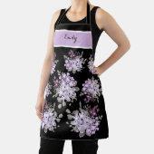 Zwart en Lavendel Wildflower Bloemen Boeket Schort (Insitu)