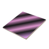 Zwart en lavender Stripe Tegeltje (Zijkant)