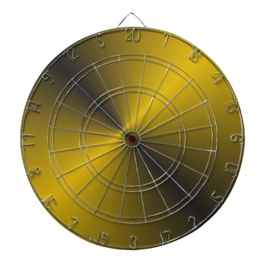 Zwart en levendig goud dartbord (Voorkant)