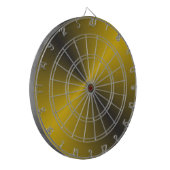 Zwart en levendig goud dartbord (Voorkant Links)