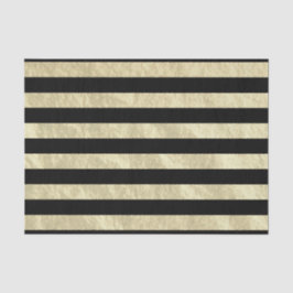 Zwart en licht Golden Stripe Folie Look Tissuepapier