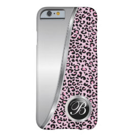 Zwart en licht roze luipaard afdrukken | Monogram Case-Mate iPhone Case