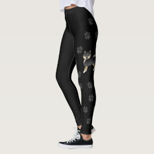 Zwart En Lichtbruin Alaskaanse Malamute Mooie Hond Leggings