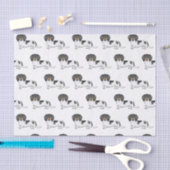 Zwart En Lichtbruin Bonte Langharige Dachshond Pat Tissuepapier (Craft)