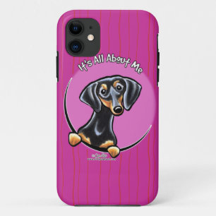 Zwart en lichtbruin dachshond IAAM Case-Mate iPhone Case