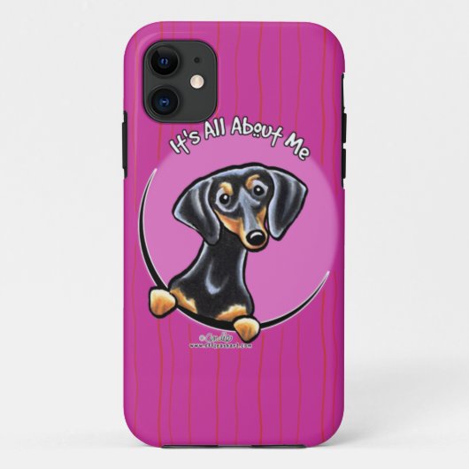Zwart en lichtbruin dachshond IAAM Case-Mate iPhone Case (Achterkant)