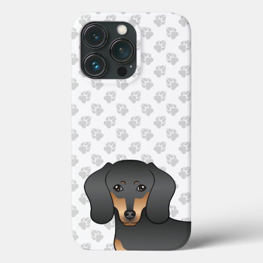 Zwart En Lichtbruin Dachshond Met Gladde Vacht Hon Case-Mate iPhone Case (Achterkant)