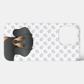 Zwart En Lichtbruin Dachshond Met Gladde Vacht Hon Case-Mate iPhone Case (Achterkant (horizontaal))
