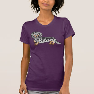 Zwart En Lichtbruin Gevlekt Mooie Langharige Dachs T-shirt