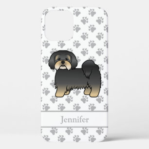 Zwart En Lichtbruin Lhasa Apso Cute Cartoon Hond & Case-Mate iPhone Case