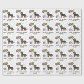 Zwart En Lichtbruin Mini Goldendoodle Cute Hond Ve Cadeaupapier (Vlak)
