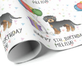 Zwart En Lichtbruin Mini Goldendoodle Cute Hond Ve Cadeaupapier (Rol Hoek)