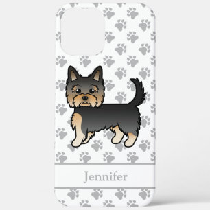 Zwart En Lichtbruin Yorkshire Terrier Cartoon Hond Case-Mate iPhone Case