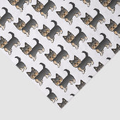 Zwart En Lichtbruin Yorkshire Terrier Mooie Hond P Tissuepapier (Detail)