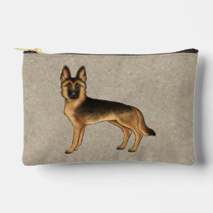 Zwart En Lichtbruine Duitse Herdershond Cartoon Ho Etui