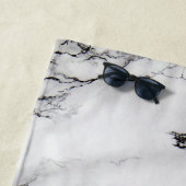 Zwart en lichtgrijs marmeren steen strandlaken (In situ)