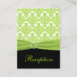 Zwart en lime groene damast behuizing Kaart