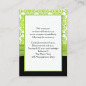 Zwart en lime groene damast behuizing Kaart (Achterkant)