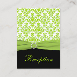 Zwart en lime groene damast behuizing Kaart