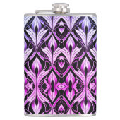 Zwart en magenta contrast heupfles (Voorkant)