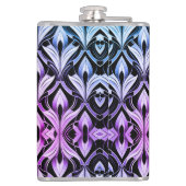 Zwart en magenta contrast heupfles (Achterkant)