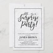 Zwart en marmer | Pensioneringspartij voor moderne Kaart (Voorkant)