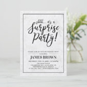 Zwart en marmer | Pensioneringspartij voor moderne Kaart (Staand voorkant)