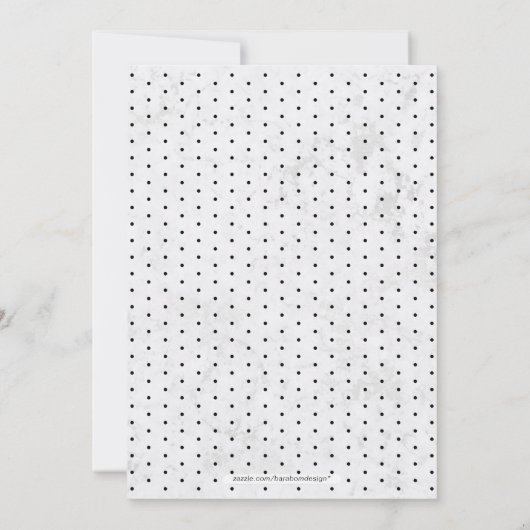 Zwart en marmer | Pensioneringspartij voor moderne Kaart (Achterkant)