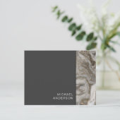 Zwart en Marmer Professionele Zakelijke Mailer Briefkaart (Staand voorkant)