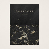 Zwart en marmeren oorbel display visitekaartje (Voorkant)