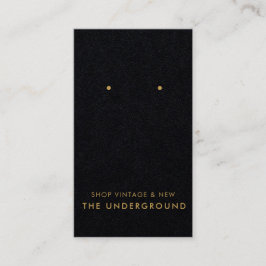 Zwart en messing Oorbel Display Kaart Visitekaartje