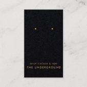 Zwart en messing Oorbel Display Kaart Visitekaartje (Voorkant)