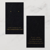 Zwart en messing Oorbel Display Kaart Visitekaartje (Voorkant / Achterkant)