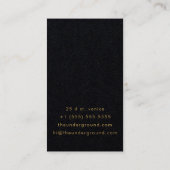 Zwart en messing Oorbel Display Kaart Visitekaartje (Achterkant)