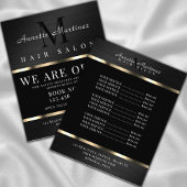 Zwart en metaal faux textuur prijzen flyer