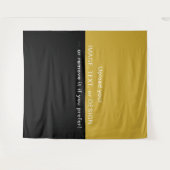 Zwart en metaalgoud moderne elegant wandkleed (Voorkant (horizontaal))