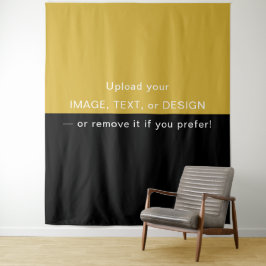 Zwart en metaalgoud moderne elegant wandkleed