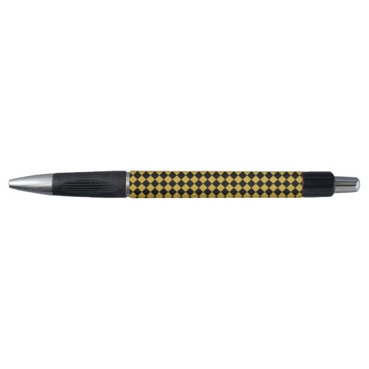 Zwart en metaalgouden Chevron-patroon Emmy Pen (Voorkant)