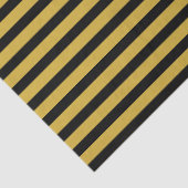 Zwart en metaalgouden streeppatroon Premium Tissuepapier (Detail)
